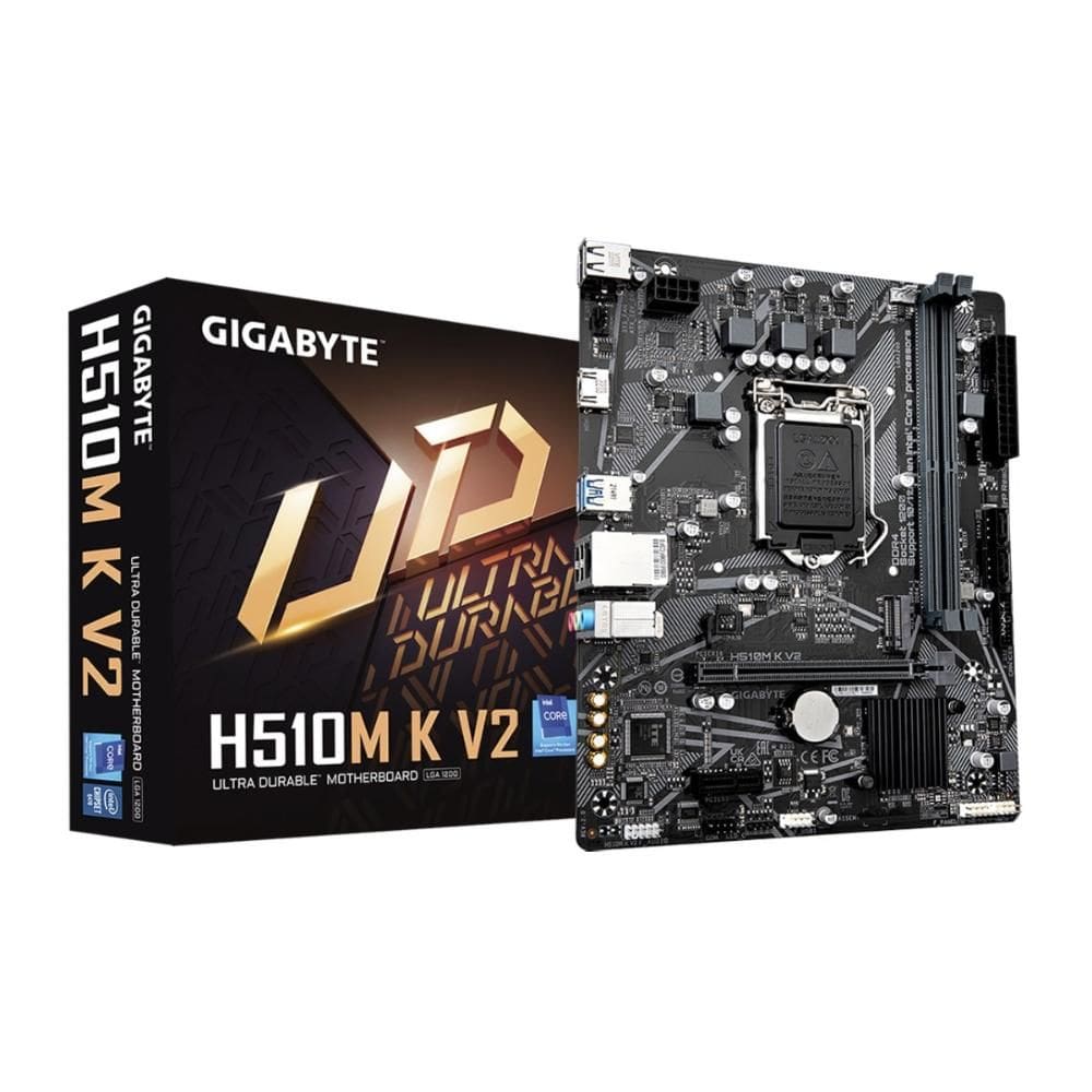 Placa Mãe Gibabyte H510M K V2 (LGA 1200 - DDR4 2933) - USB 3.2 - Slot M.2 - Micro ATX