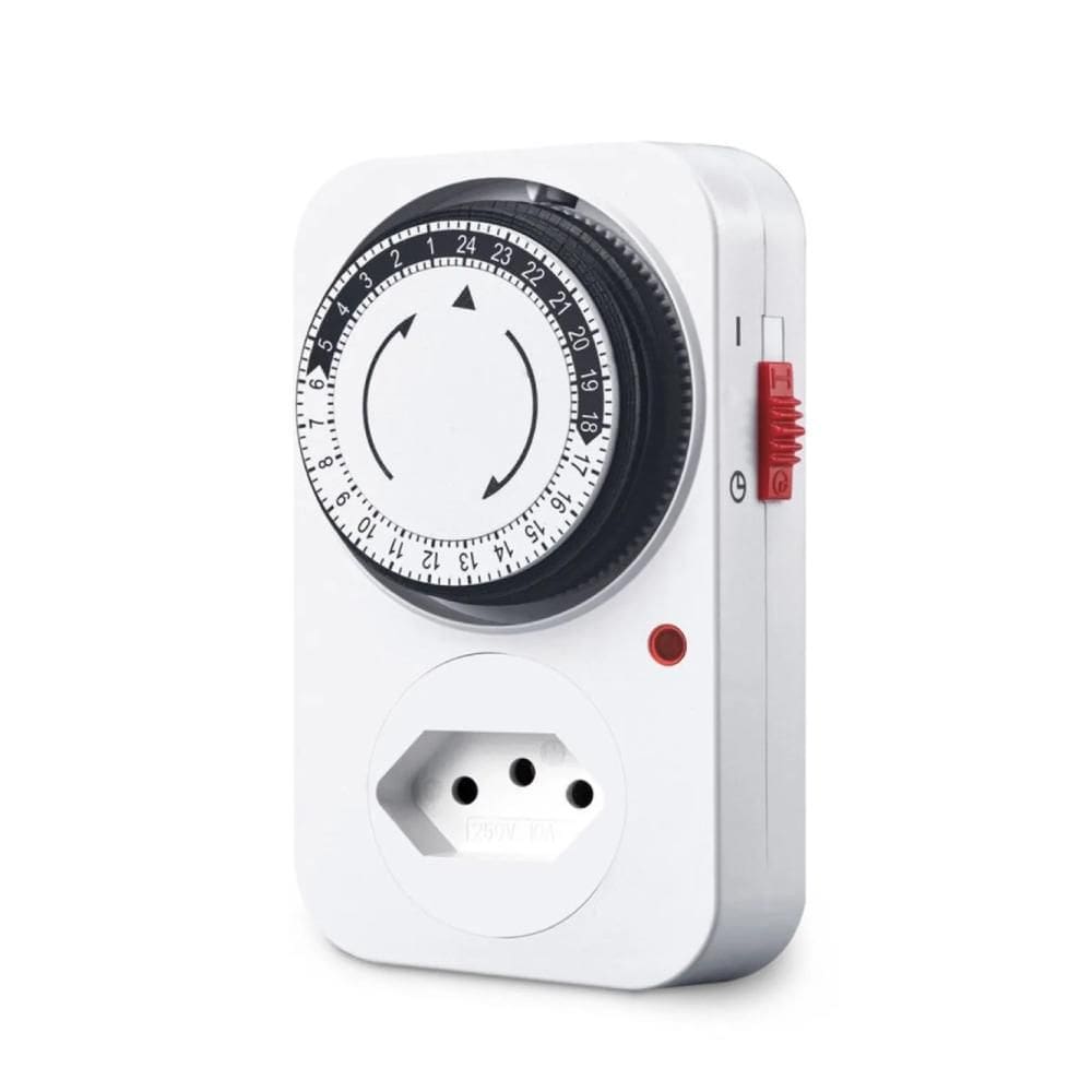 Timer Temporizador Analógico Bivolt - 10A - 48 Programações - Switch Manual - Elgin 46RTIMERANOO