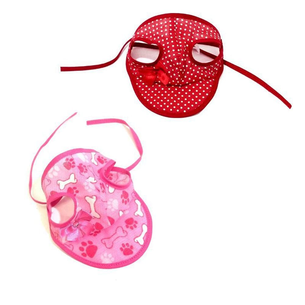 MP - Kit 2 Bone s Vermelho E Rosa   Tamanho P