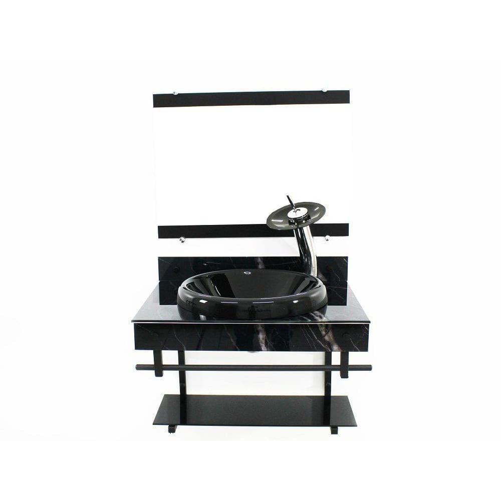 MP - Gabinete Com Cuba De Vidro 60Cm Cuba Cha