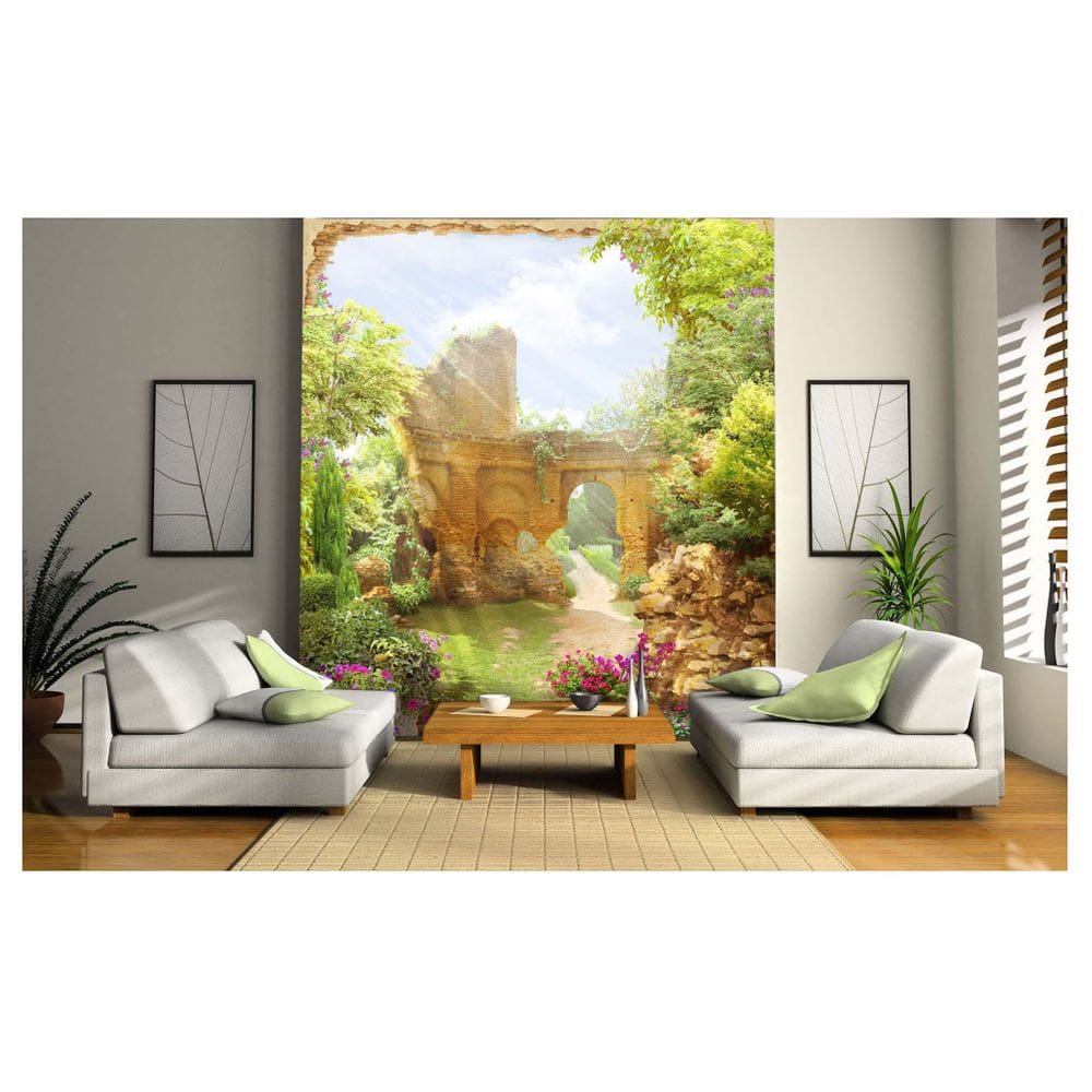 Papel De Parede Paisagem Digital Jardim Flroes Dav24