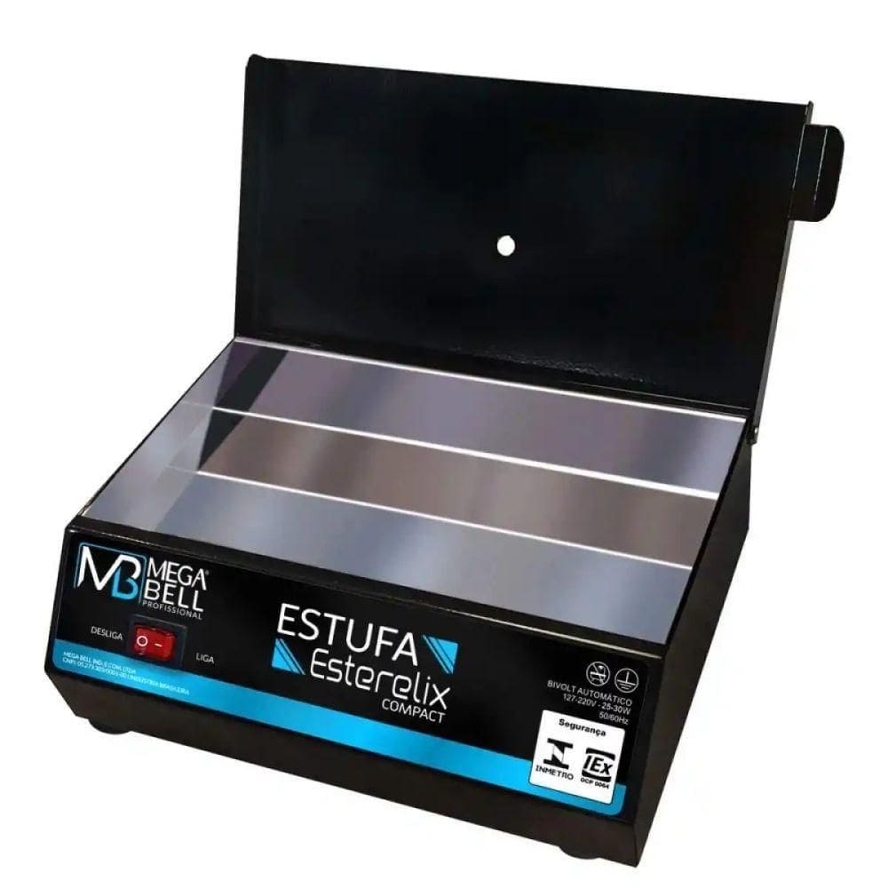 Estufa Compact Para Esterilização Preto Mega Bell
