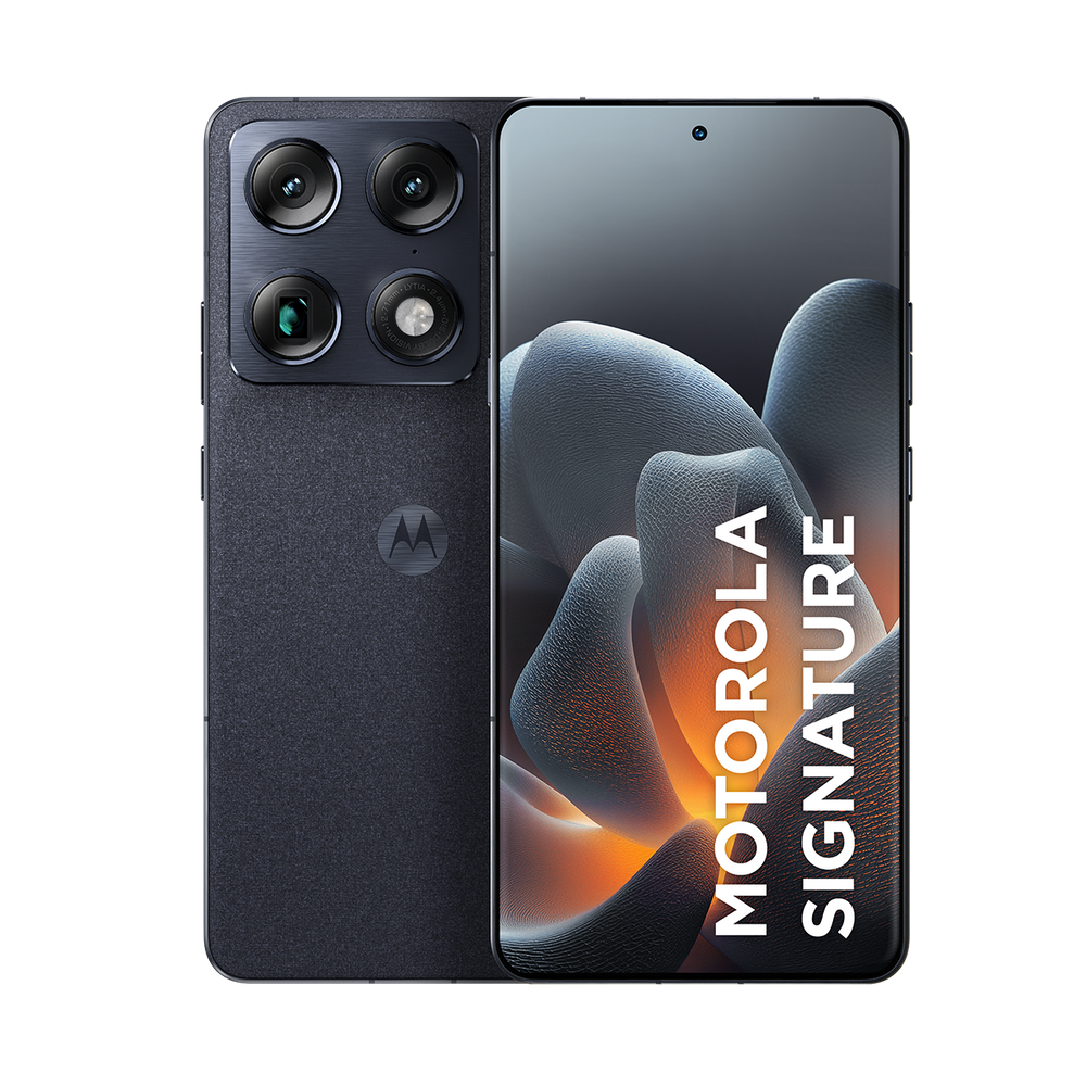 Smartphone Motorola Signature 5G - 512GB 24GB (12GB RAM + 12GB RAM Boost), 3 cameras 50MP Sony Lytia e Zoom 100x, Tela 1.5K extreme Amoled 165hz