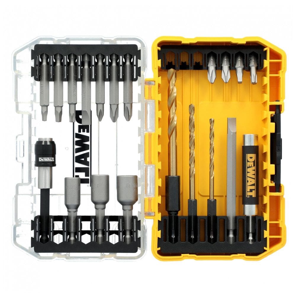 Kit Brocas de Chaves 20 Peças com Estojo, DEWALT DW2503, Amarelo