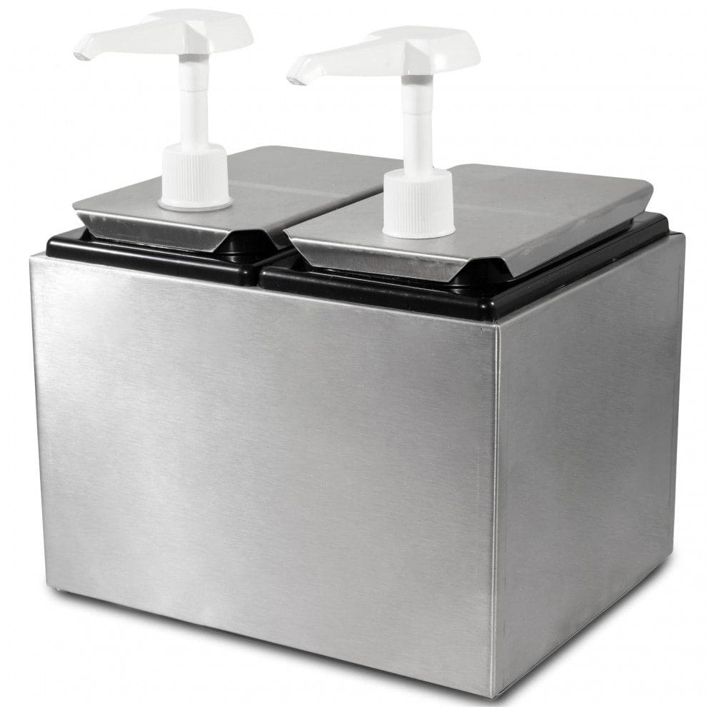 Dispenser Duplo para Molhos e Coberturas 2.5 Litros Carlisle 38502 Aço inoxidável