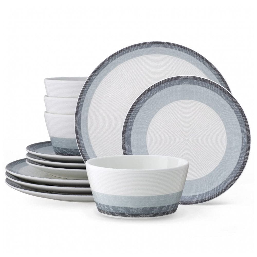 Aparelho de Jantar para Todas as Ocasiões com 12 Peças, Formato Redondo e Material de Porcelana, Noritake G017-12E, Colorido
