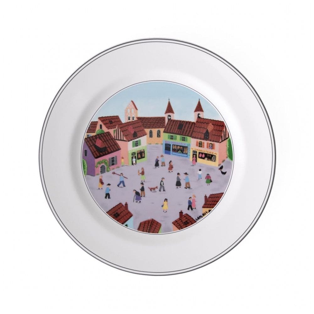 Prato de Jantar para Todas as Ocasiões com Tema Old Village Square, Formato Redondo e Material de Porcelana Premium, Villeroy Boch