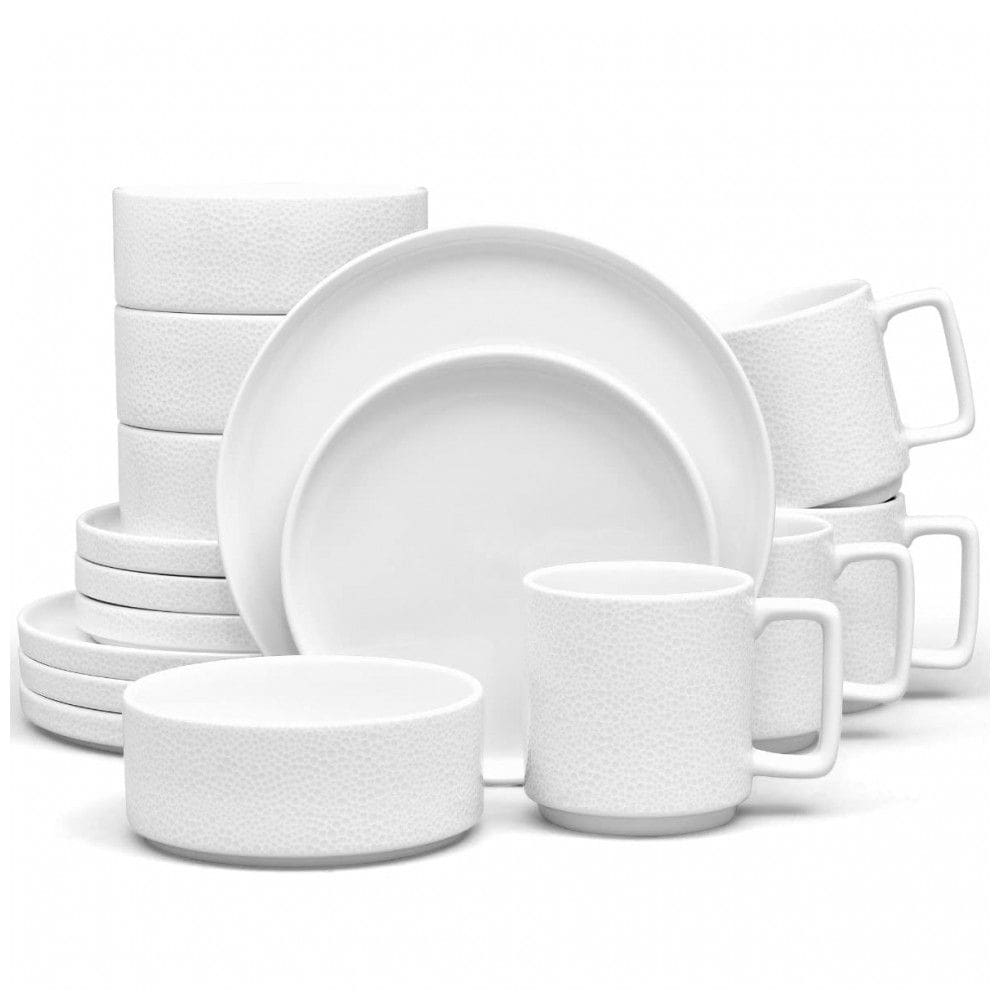 Aparelho de Jantar para Todas as Ocasiões, Elegância e Sofisticação para Sua Mesa com 16 Peças, Formato Redondo e Material de Porcelana