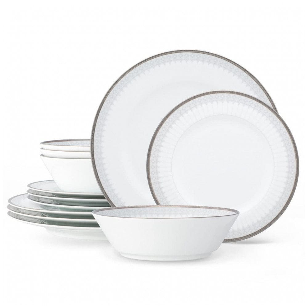 Aparelho de Jantar Para Todas as Ocasiões, Elegância e Sofisticação para Sua Mesa com 12 Peças, Formato Redondo e Material de Porcelana