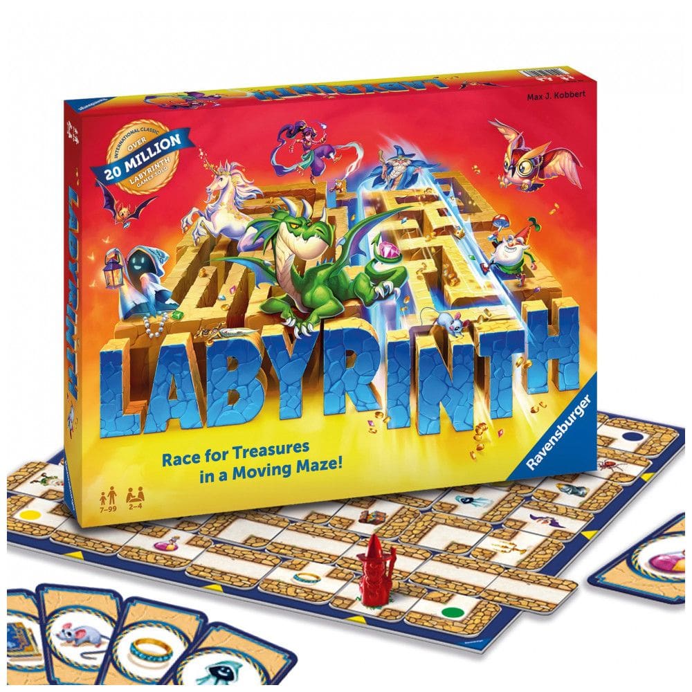 Jogo de Tabuleiro Labirinto Ravensburger - Desafio Estratégico em um Labirinto para Noites em Família - Encontre Tesouros
