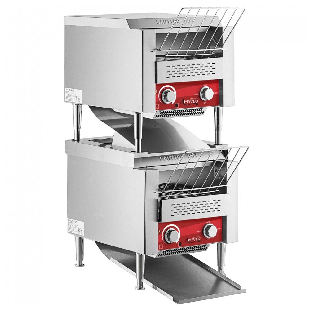 Torradeira de Esteira Dupla Empilhada Avantco T1402S, Comercial, 3 Aberturas, 110V, 3500W, 600 Fatias por Hora