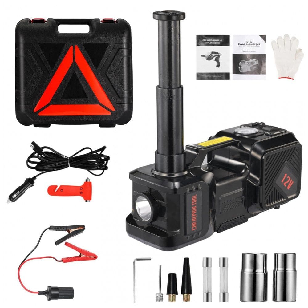 Macaco Elétrico BENYAN de 5 Toneladas com Kit de Bomba Inflável 12V Macaco Elétrico Portátil com Luz LED para SUV