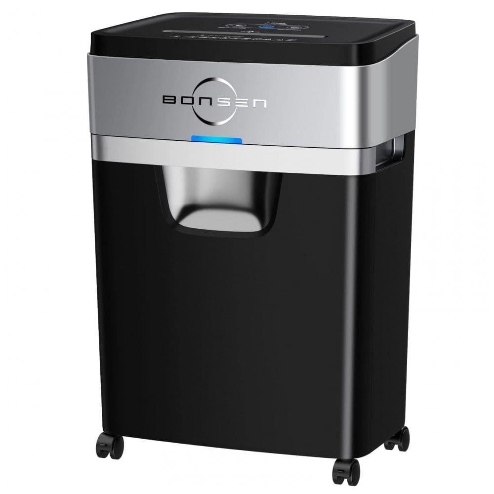 Triturador de Papel BONSEN, Tritura 20 Folhas por Vez em 60 Minutos Contínuos para Escritório, Triturador Silencioso de Cruzado com 25