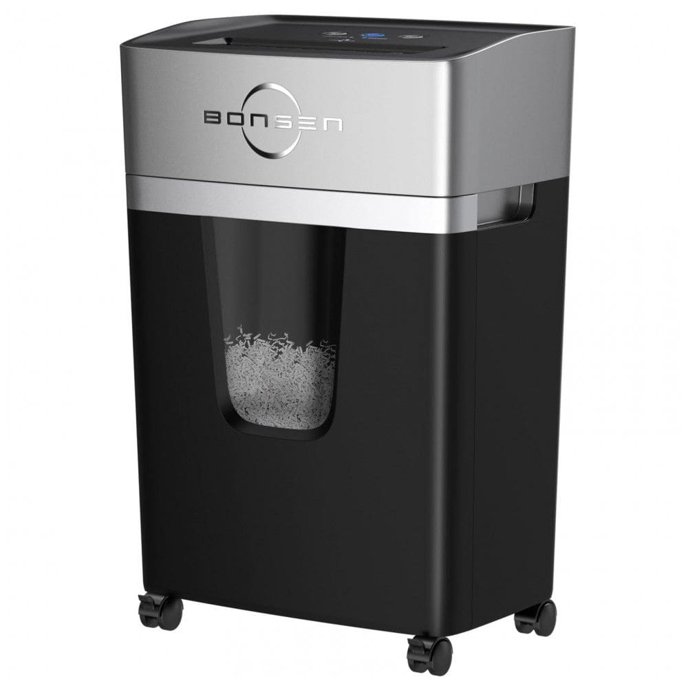 Trituradora de Papel Micro Cut BONSEN 12 Folhas para Uso em Casa e Escritório, Alto Nível de Segurança P4, Ultra Silenciosa 55dB