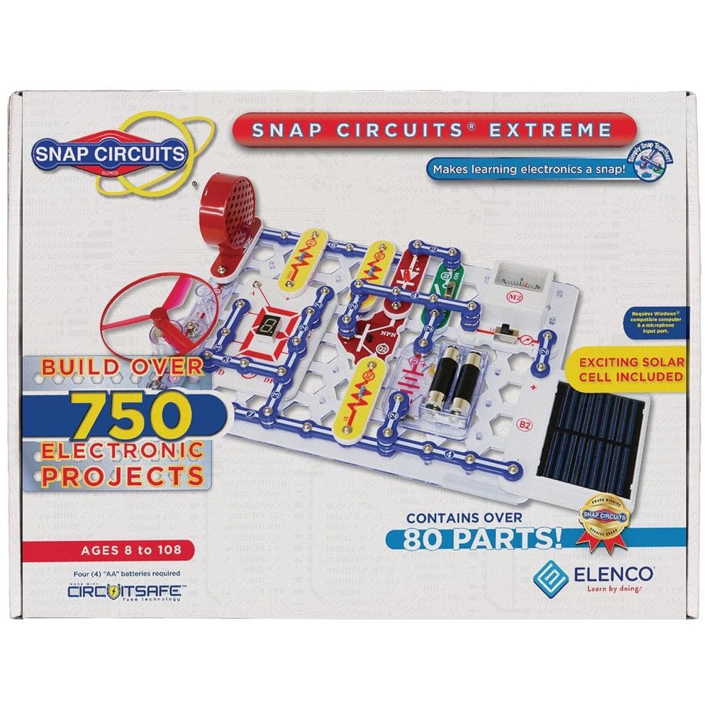 Snap Circuits Extreme SC-750 – Kit Educacional de Eletrônica com Mais de 750 Projetos para Crianças a Partir de 8 Anos