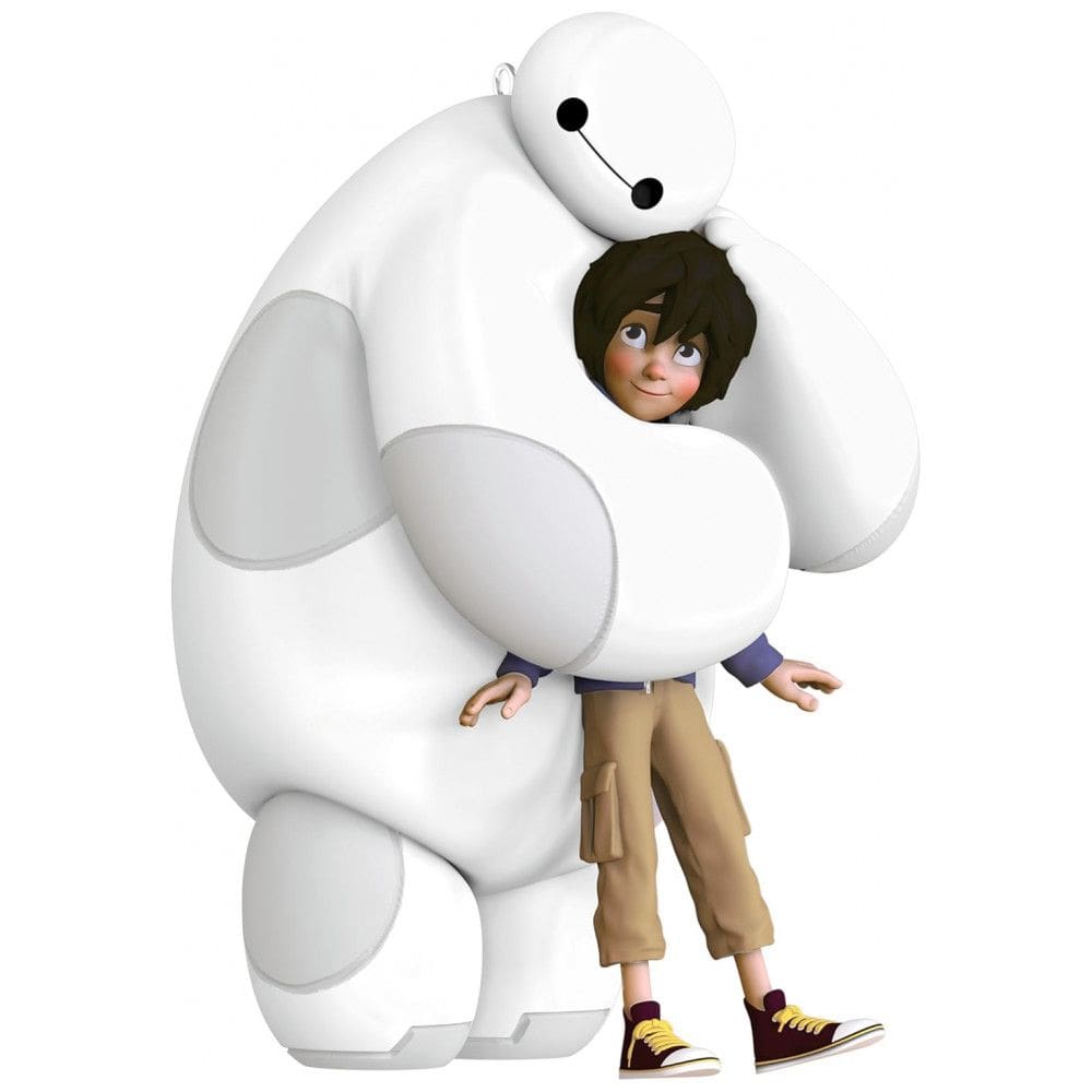 Enfeite de Natal Hallmark Keepsake Disney Big Hero 6 10º Aniversário Hiro e Baymax, Plástico 7,4x10,1x6,7 cm