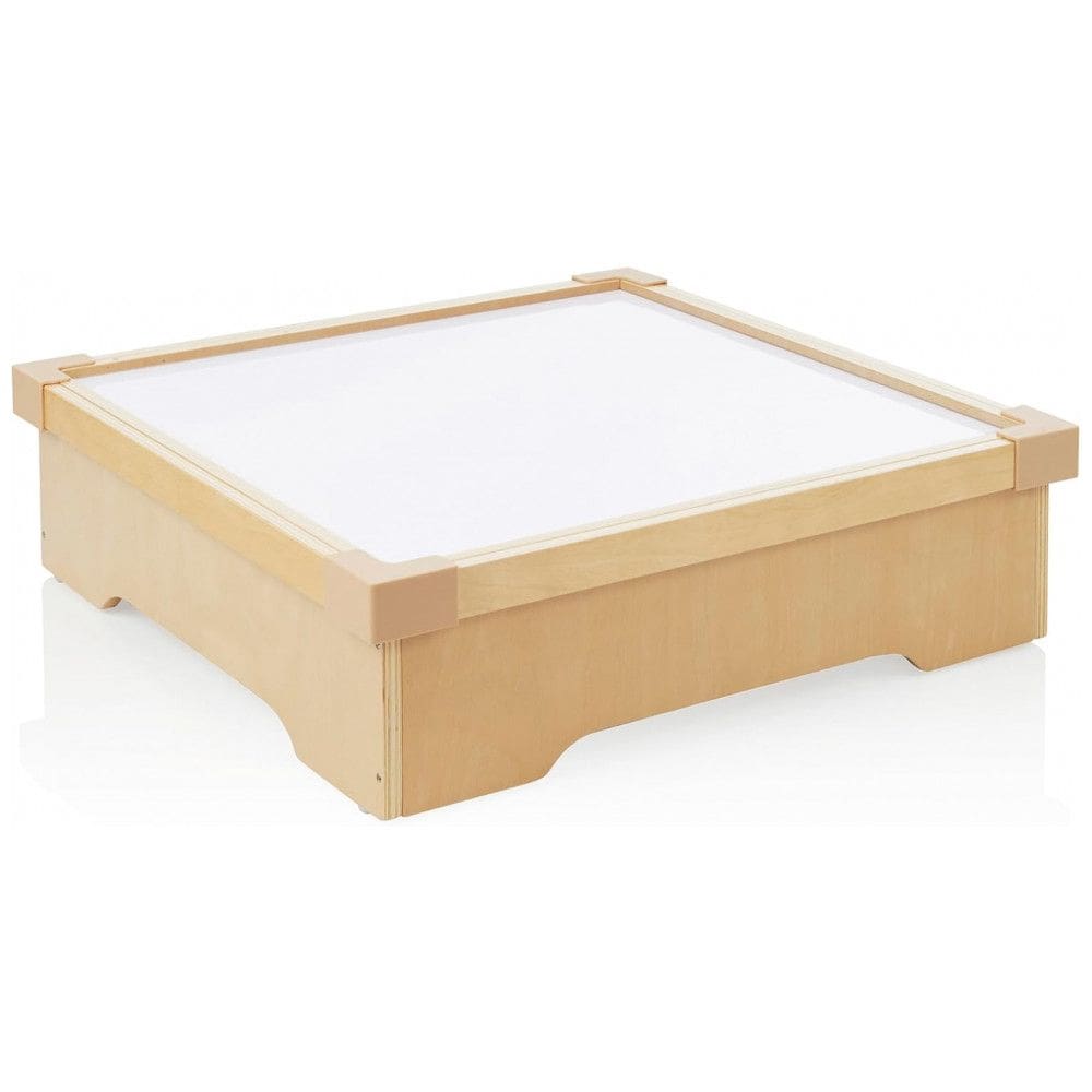 Mesa de luz de mesa Guidecraft LED Tabletop Lightbox em madeira com superfície iluminada para exploração sensorial e atividades de arte