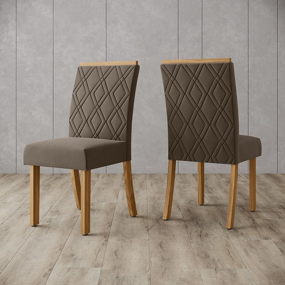 Conjunto de 2 Cadeiras Estofadas Vita Henn