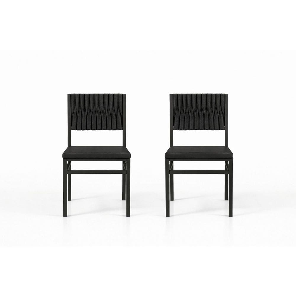 Kit 2 cadeiras externa corda náutica preto pto Milon Solare