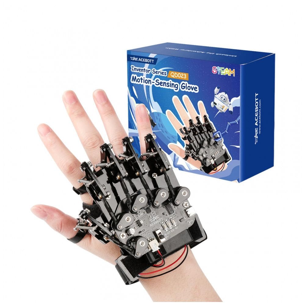 Luva de Controle ACEBOTT ESP32 com Sensores de Movimento para Robótica, STEM, Controle por Gestos