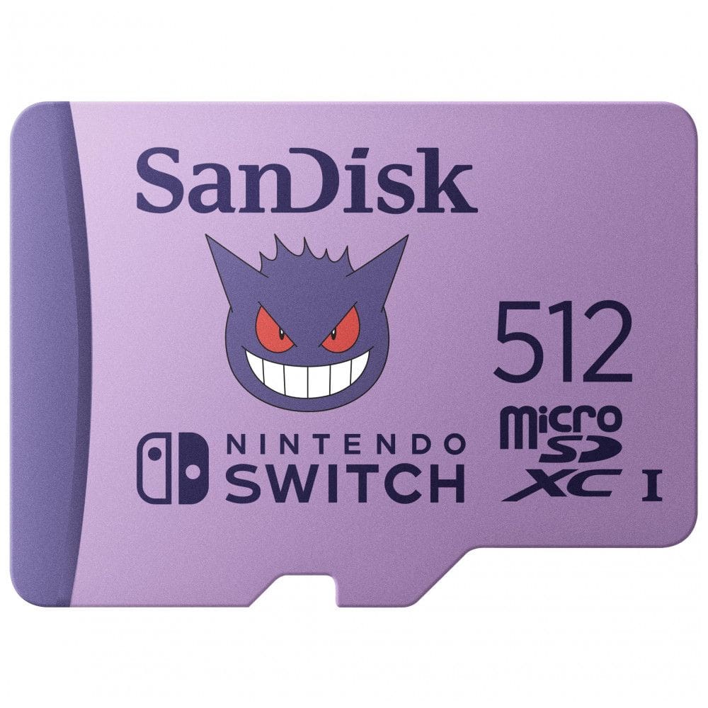 Cartão de memória SanDisk microSDXC 512GB Pokémon Gengar para Nintendo Switch