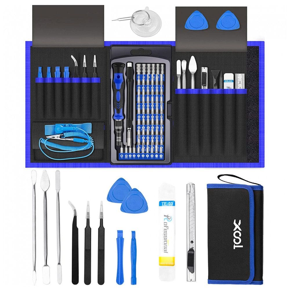 Kit de Chaves de Fenda de Precisão XOOL 82 Peças Prata/Verde 58 Bits CR-V Magnéticos A-41