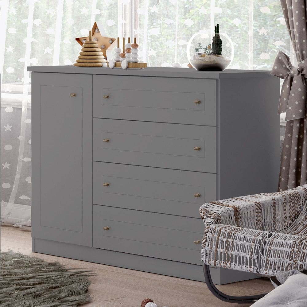 Comoda Mississipi 01 Porta 04 Gavetas Henn