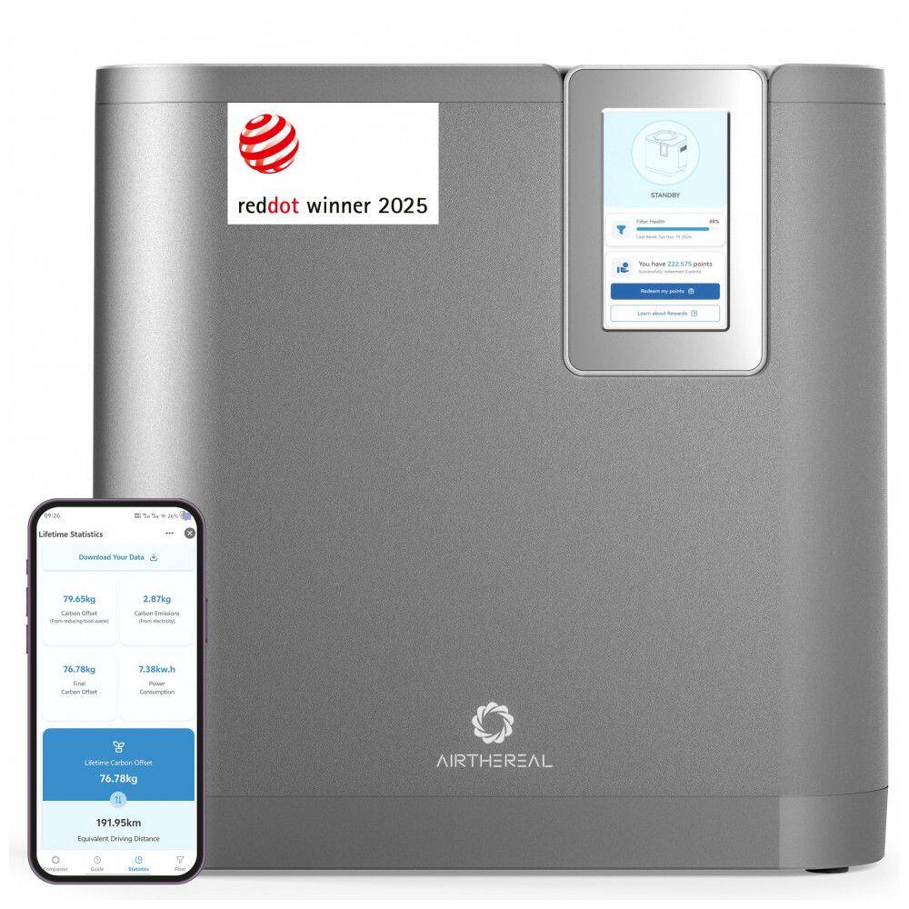 Composteira Elétrica Airthereal Revive R800 5L Smart WiFi Auto-Limpeza 120V