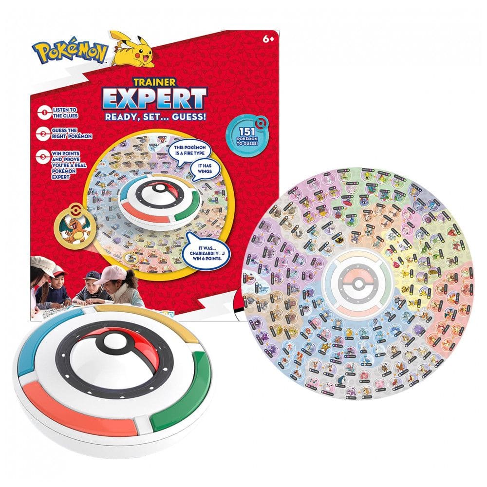 Jogo eletrônico de adivinhação Pokémon Trainer Expert com 151 personagens e tabuleiro para 1–4 jogadores