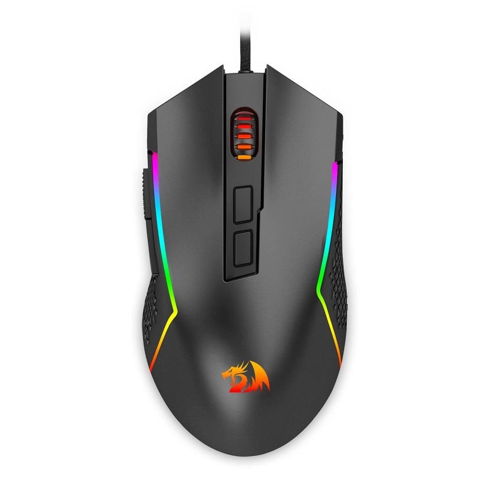 Mouse Gamer Trident M613-RGB Preto, 8000 dpi, REDRAGON