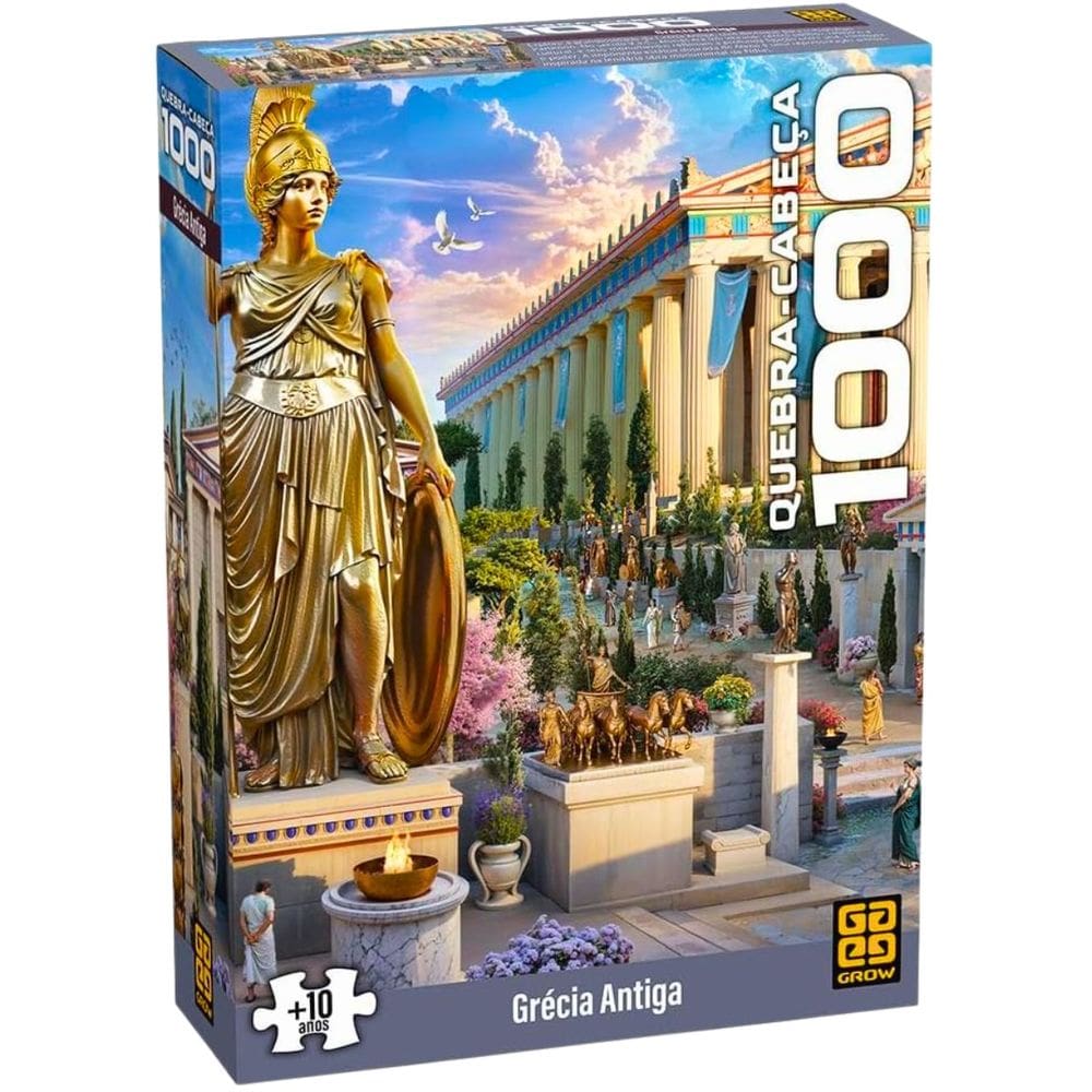 Quebra Cabeça Puzzle 1000 Grecia Antiga Grow