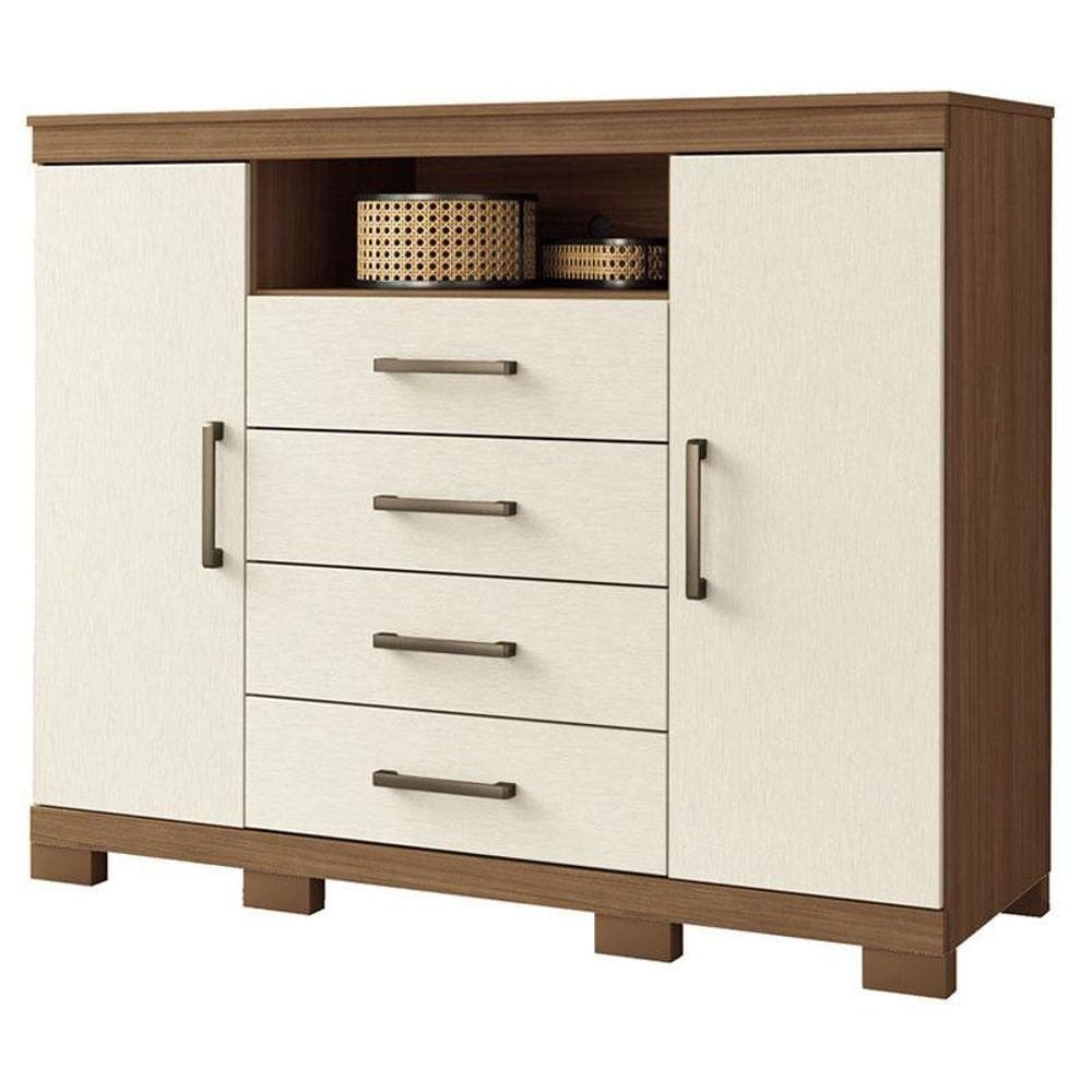 Comoda Havana Master Com Pés Jatobá Areia Acetinado - Santos Andirá