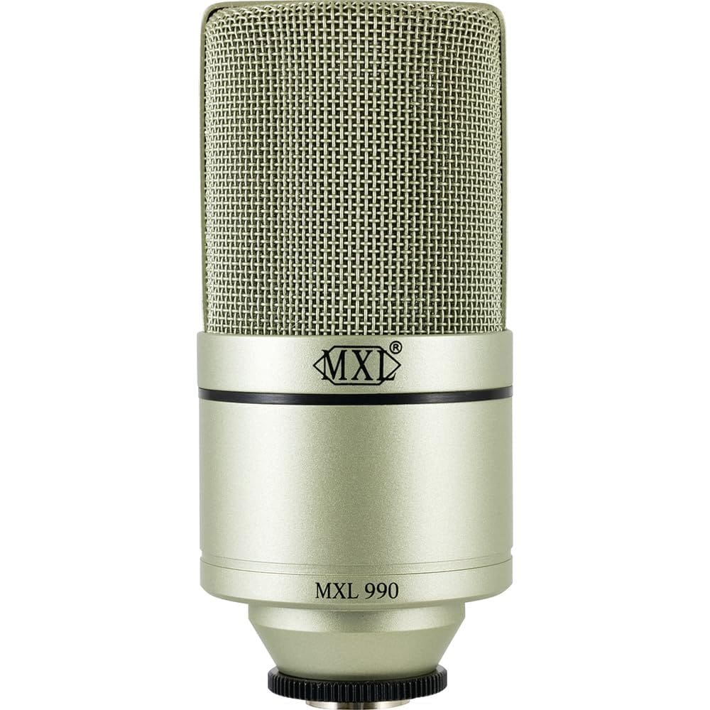 Microfone condensador MXL 990 para podcasting, canto e muito mais