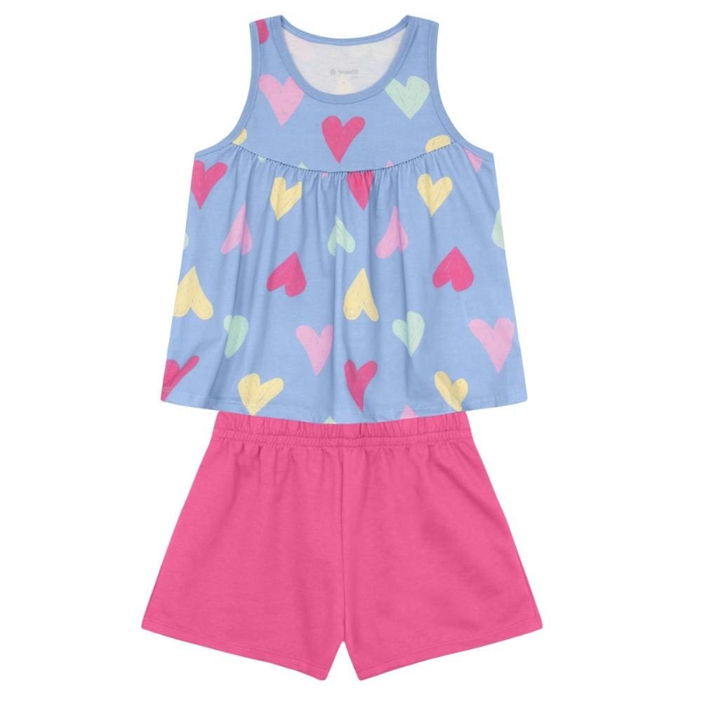 Conjunto infantil menina em malha Brandili