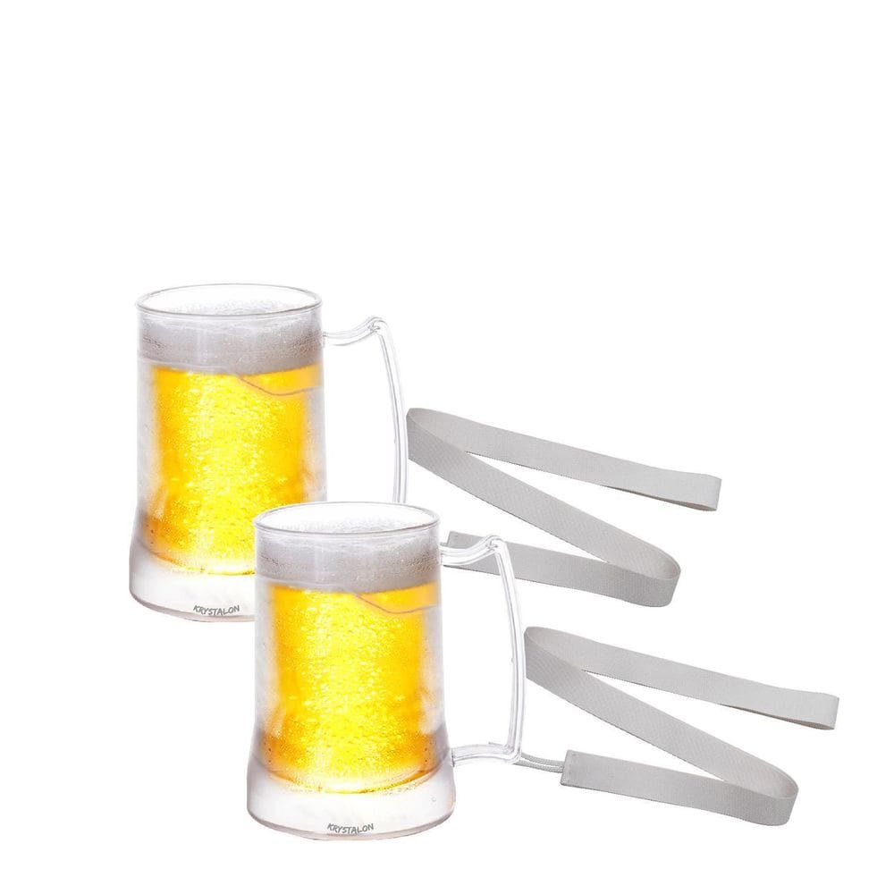 Kit 6 Canecas Gel Congelante Com Cordão Acrílico