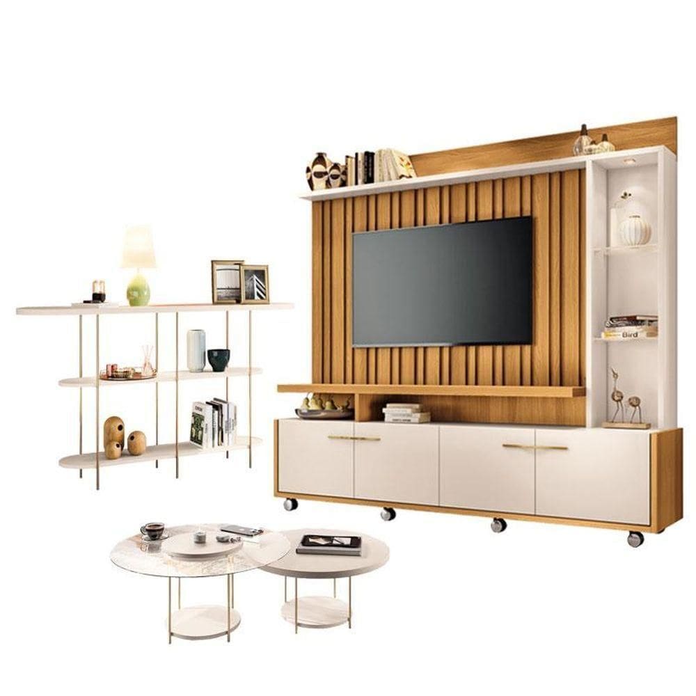 MP - Estante Home Theater Titan Off White Cin