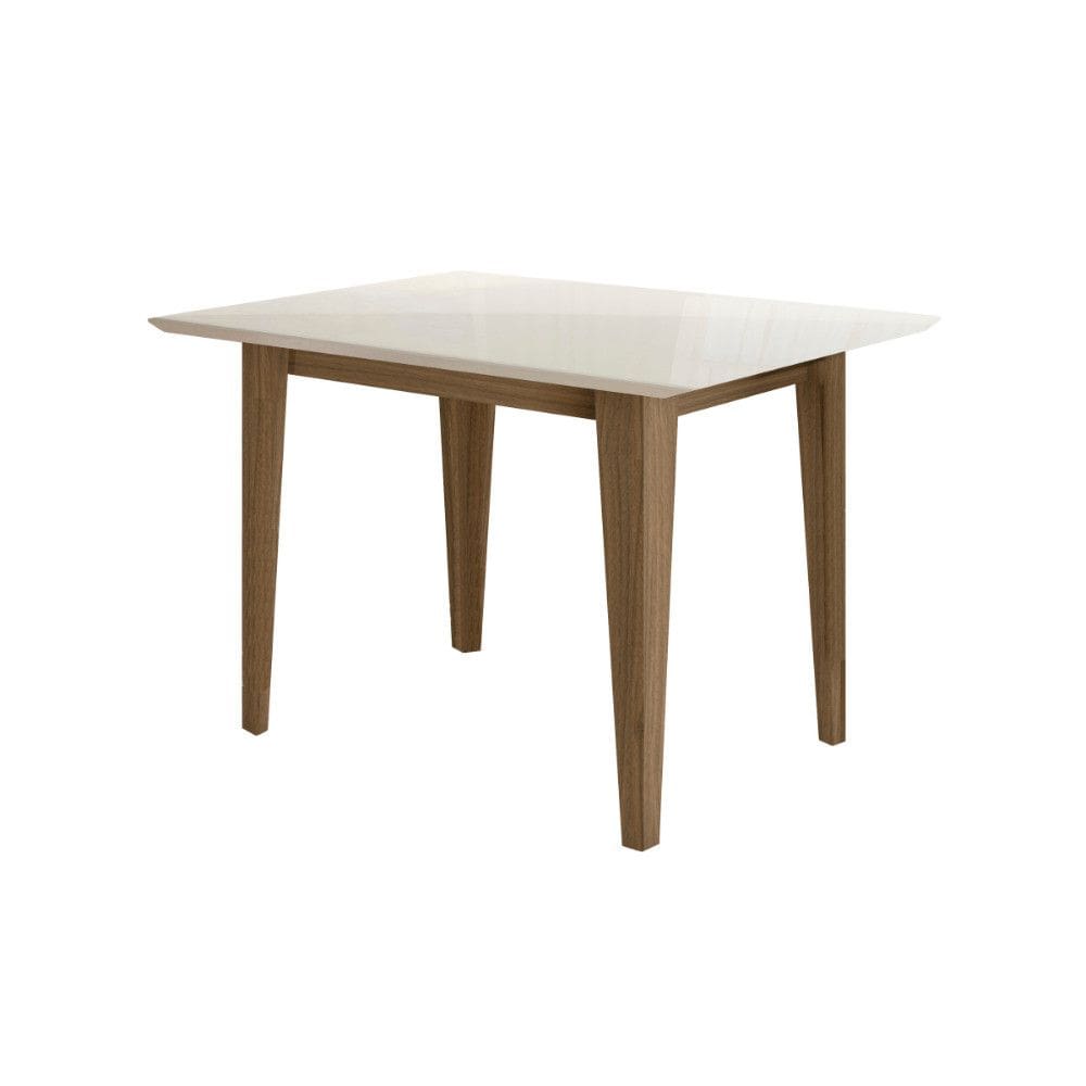 Mesa de Jantar 120cm com Vidro Kate Poliman Moveis