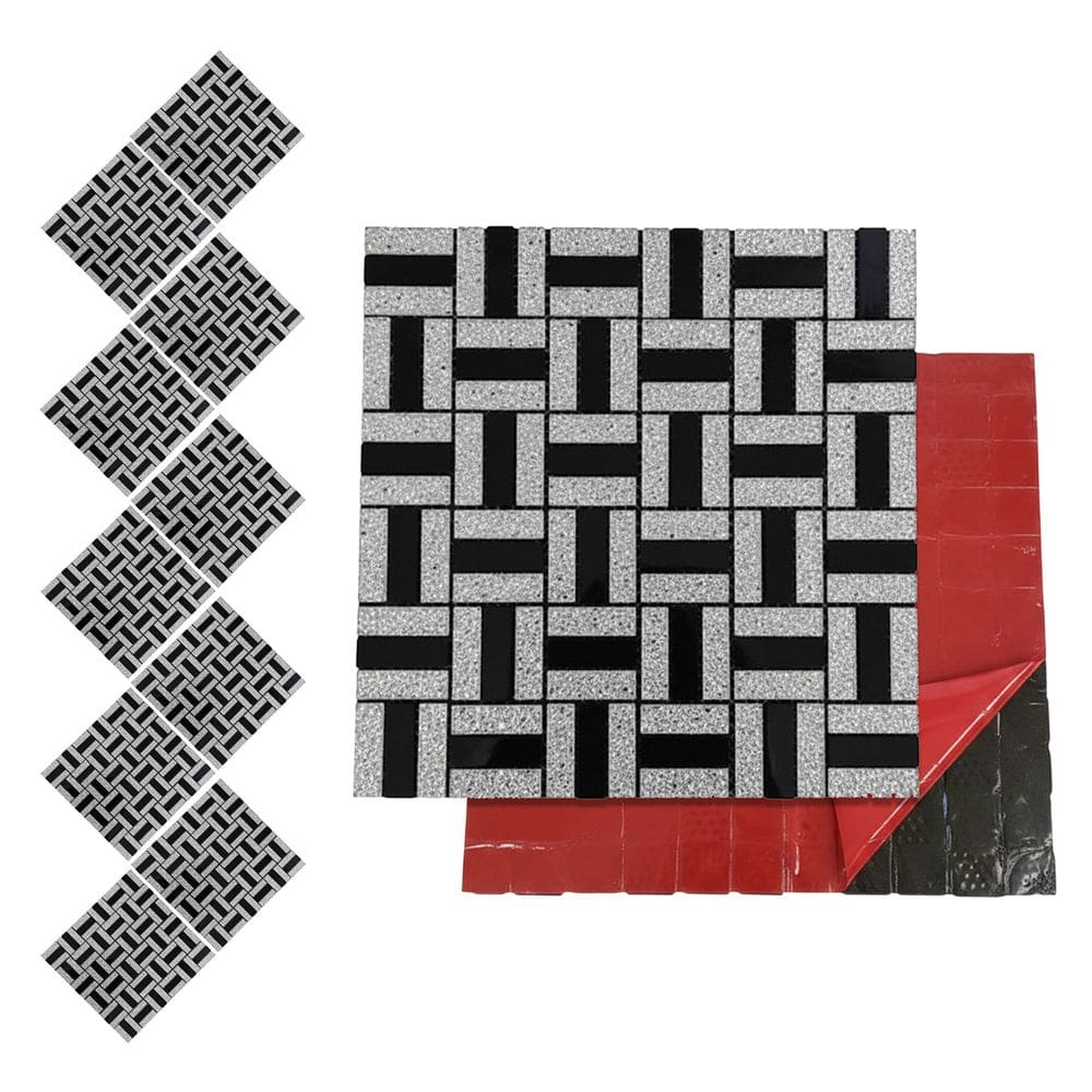 Pastilha De Vidro Kit 10 Uni Adesiva Parede Cozinha Box Sala Decorativa Moderna Requintado Reforma Aplicacao Facil