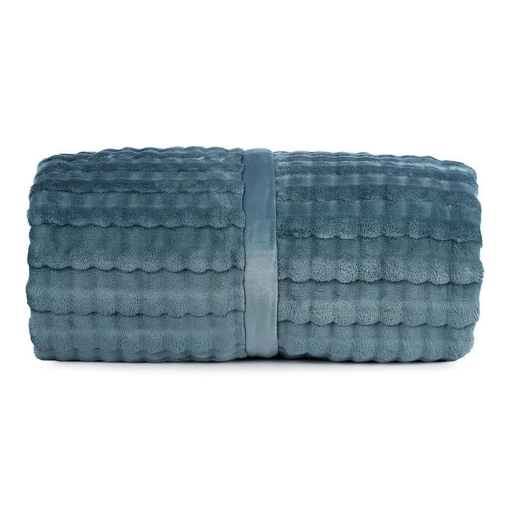 Cobertor Queen Desert Altenburg Azul Balneário