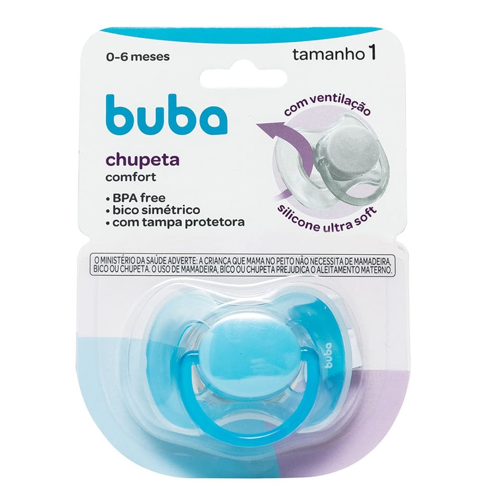 Chupeta Buba Comfort Tamanho 1 Azul