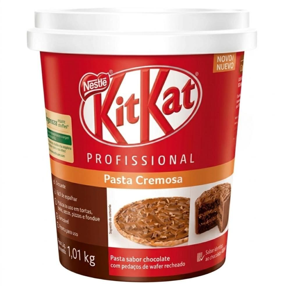 Pasta Cremosa Kit Kat 1,01 KG Cobertura e Recheio De Ovo de Páscoa Bolo Nestlé