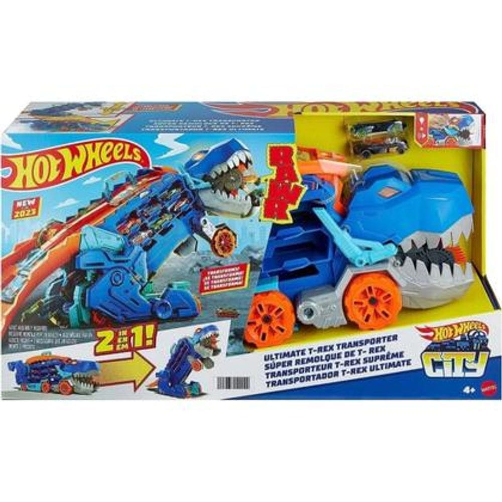 Pista Hot Wheels City Super Transportador T-Rex - Mattel HNG50