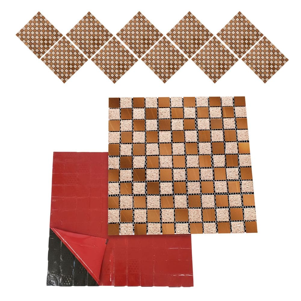 Pastilha Autocolante De Vidro Kit 10 Uni Parede Cozinha Box Banheiro Sala Decorativa Facil Aplicacao Requintado Moderna