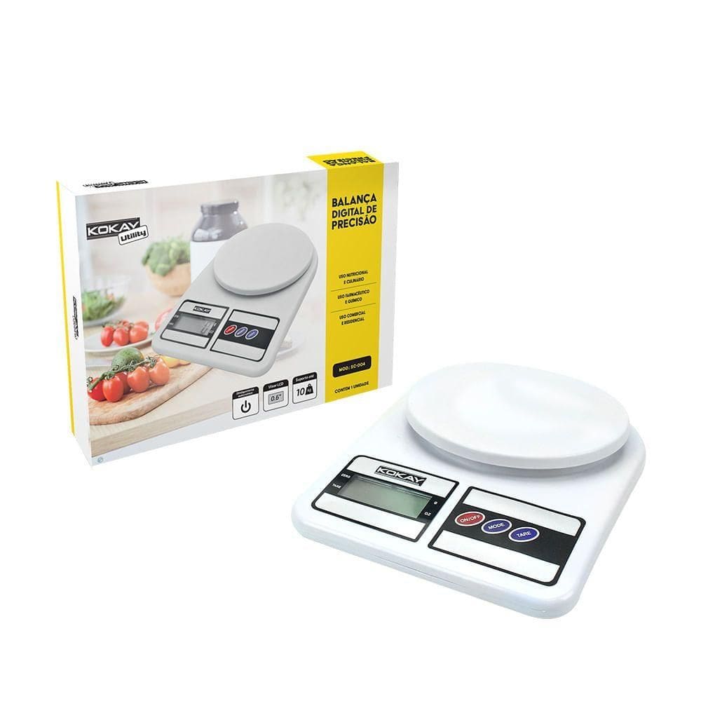 Balança Digital de Precisão 056-0004 Kokay Até 10 Kg