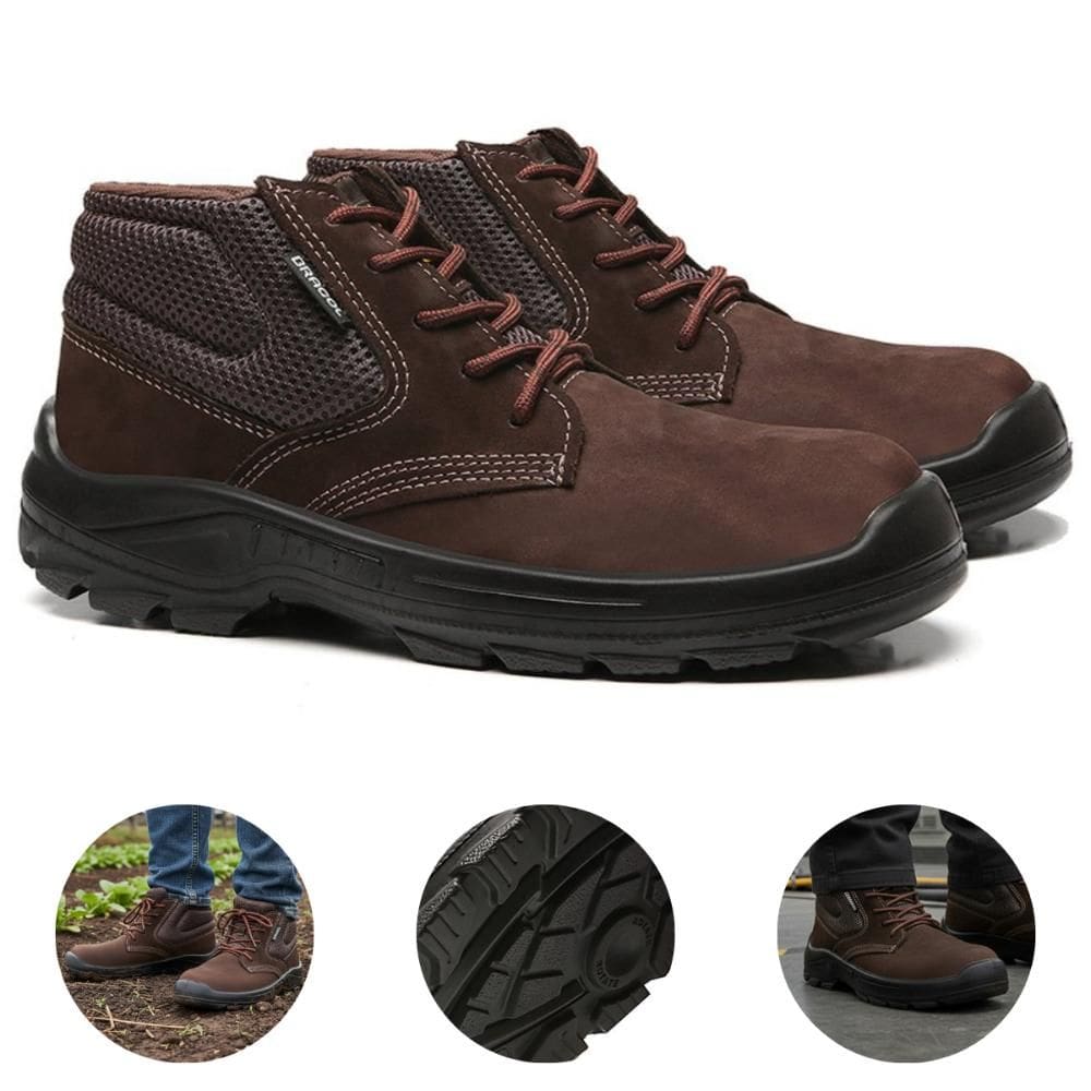 Bota Botina Para Eletricista Nobuck Bico Composite Proteção Elétrica Dubai Bracol