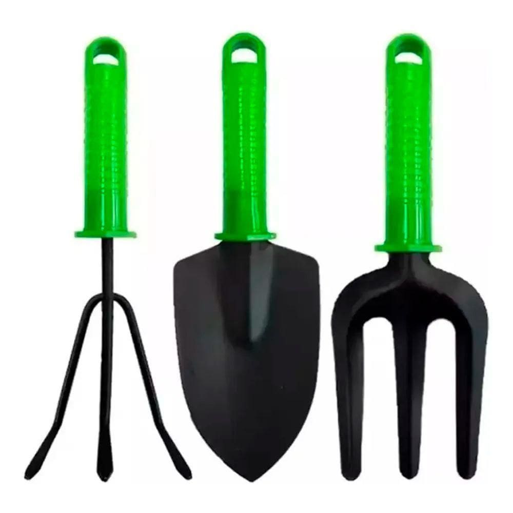 Kit Jardinagem Pá Ancinho Garfo Jardim Limpeza 3 Peças - Praticidade E Conforto Para Seu Jardim