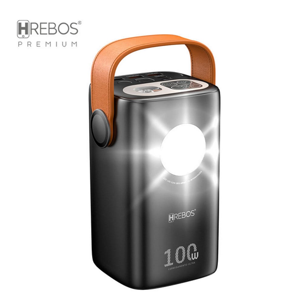 Carregador Portátil Power Bank Hrebos PB-999 60000mAh 100W Ultra Rápido