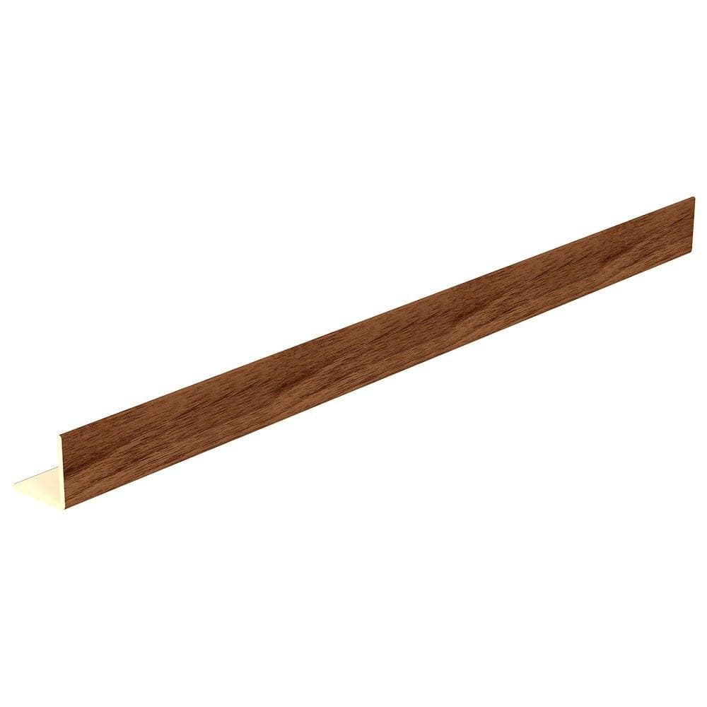 Perfil Painel Ripado L Modaza PVC Imbuia, 285 x 2,5 cm