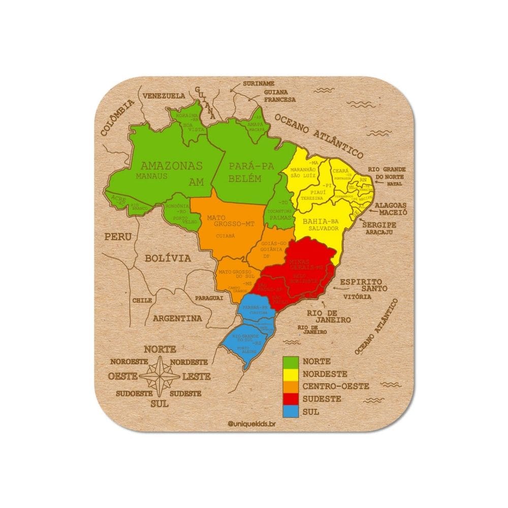 Mapa do Brasil - Unique Kids