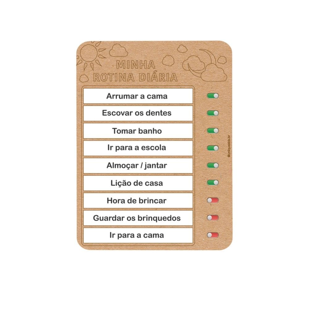 Quadro Minha Rotina - Unique kids